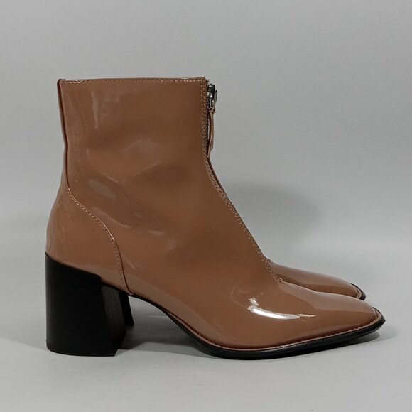 Open Edit Shoes - OPEN EDIT 'Chloe' Front Zip Carmel Color Tan Beige Boots Womens Size 7.5M